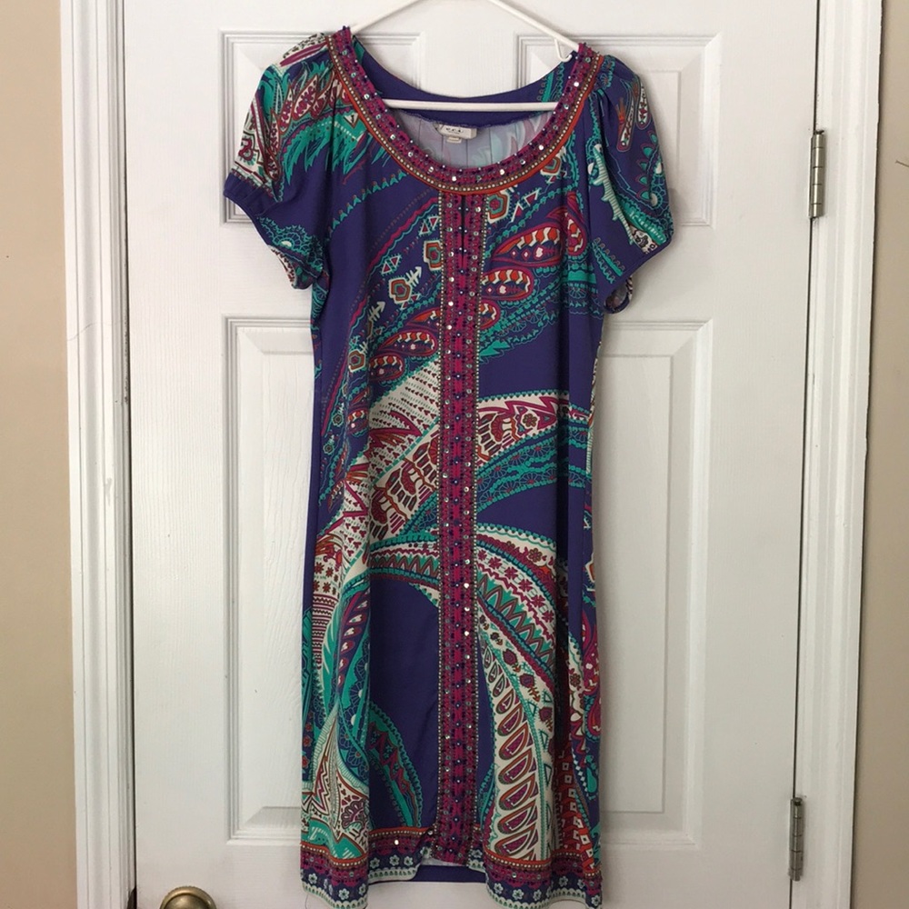 ECI NEW YORK Bright Sequined Dress